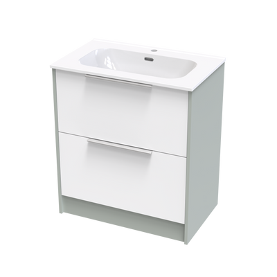 Nikau Aura 750 Double Drawer Two Tone Floor Vanity