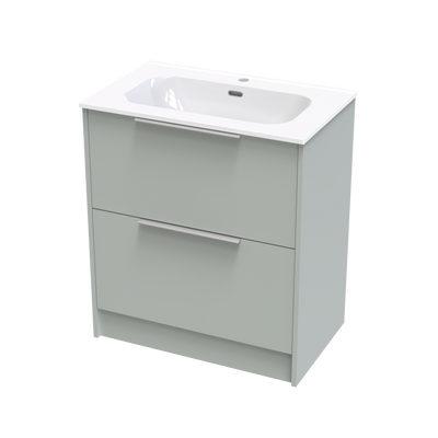 Nikau Aura 750 Double Drawer Floor Vanity