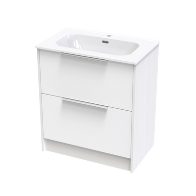 Nikau Aura 750 Double Drawer Two Tone Floor Vanity