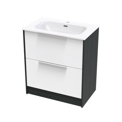 Nikau Aura 750 Double Drawer Two Tone Floor Vanity