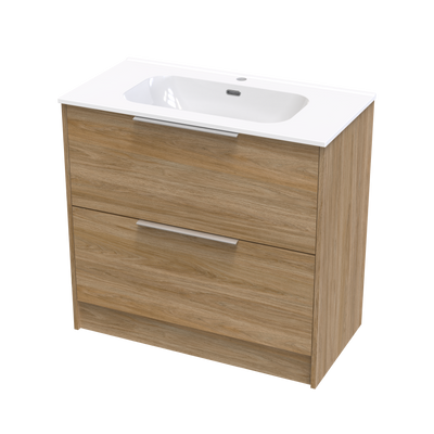 Nikau Aura 900 Double Drawer Floor Vanity