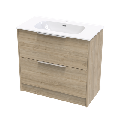 Nikau Aura 900 Double Drawer Floor Vanity