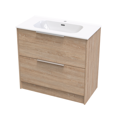 Nikau Aura 900 Double Drawer Floor Vanity