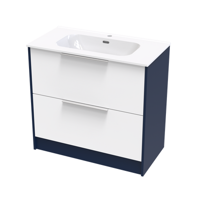 Nikau Aura 900 Double Drawer Two Tone Floor Vanity