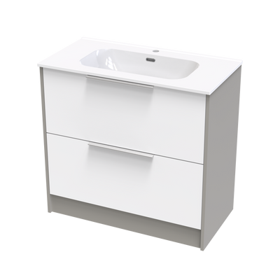 Nikau Aura 900 Double Drawer Two Tone Floor Vanity