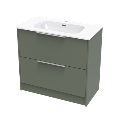 Nikau Aura 900 Double Drawer Floor Vanity