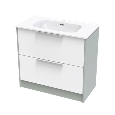 Nikau Aura 900 Double Drawer Two Tone Floor Vanity