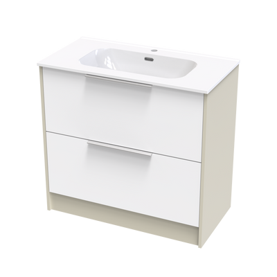 Nikau Aura 900 Double Drawer Two Tone Floor Vanity