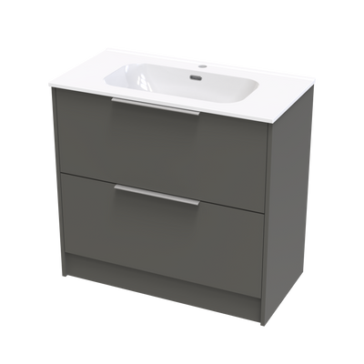 Nikau Aura 900 Double Drawer Floor Vanity