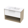 Nikau Aura 900 Drawer Open Shelf Two Tone Wall Vanity