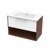 Nikau Aura 900 Drawer Open Shelf Two Tone Wall Vanity