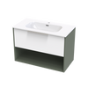 Nikau Aura 900 Drawer Open Shelf Two Tone Wall Vanity