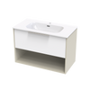 Nikau Aura 900 Drawer Open Shelf Two Tone Wall Vanity