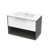 Nikau Aura 900 Drawer Open Shelf Two Tone Wall Vanity