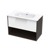 Nikau Aura 900 Drawer Open Shelf Two Tone Wall Vanity