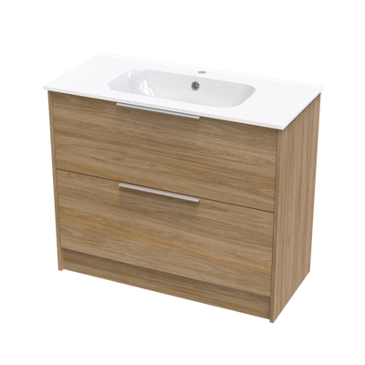 Nikau Aura 1000 Double Drawer Floor Vanity