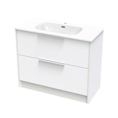 Nikau Aura 1000 Double Drawer Two Tone Floor Vanity