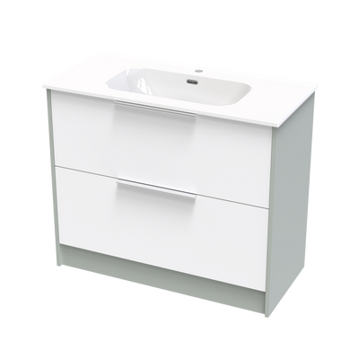 Nikau Aura 1000 Double Drawer Two Tone Floor Vanity