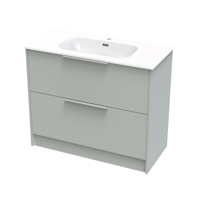 Nikau Aura 1000 Double Drawer Floor Vanity
