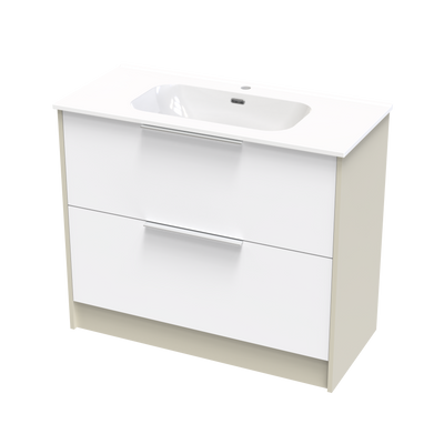 Nikau Aura 1000 Double Drawer Two Tone Floor Vanity