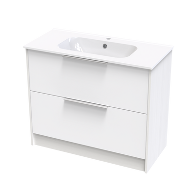 Nikau Aura 1000 Double Drawer Two Tone Floor Vanity