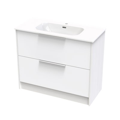 Nikau Aura 1000 Double Drawer Two Tone Floor Vanity