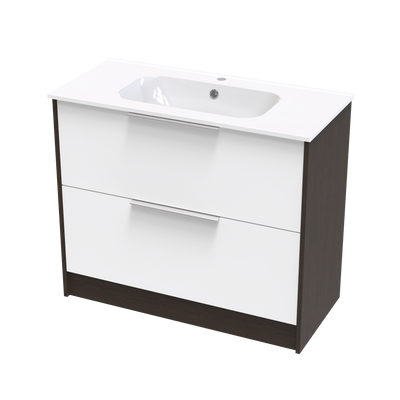 Nikau Aura 1000 Double Drawer Two Tone Floor Vanity