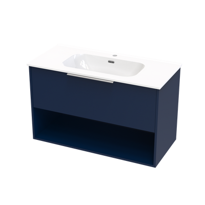 Nikau Aura 1000 Drawer Open Shelf Wall Vanity