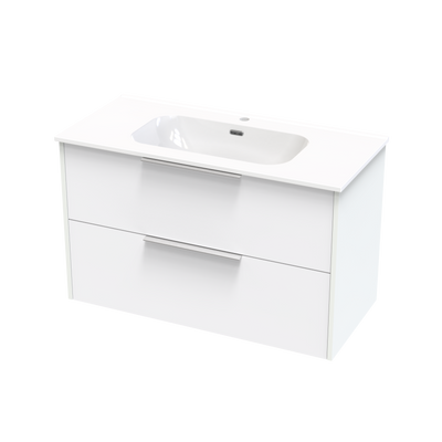 Nikau Aura 1000 Double Drawer Wall Vanity