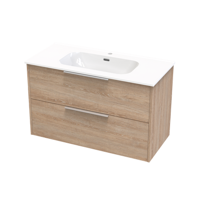 Nikau Aura 1000 Double Drawer Wall Vanity