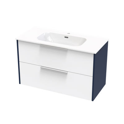 Nikau Aura 1000 Double Drawer Two Tone Wall Vanity