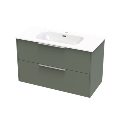 Nikau Aura 1000 Double Drawer Wall Vanity