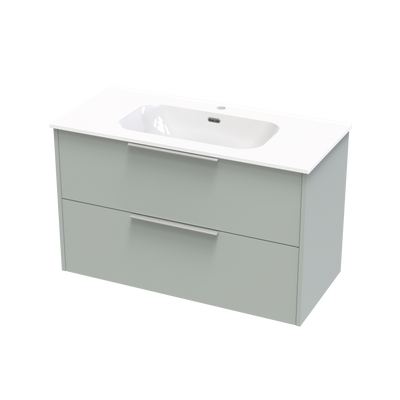 Nikau Aura 1000 Double Drawer Wall Vanity