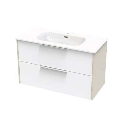 Nikau Aura 1000 Double Drawer Two Tone Wall Vanity