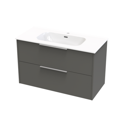 Nikau Aura 1000 Double Drawer Wall Vanity