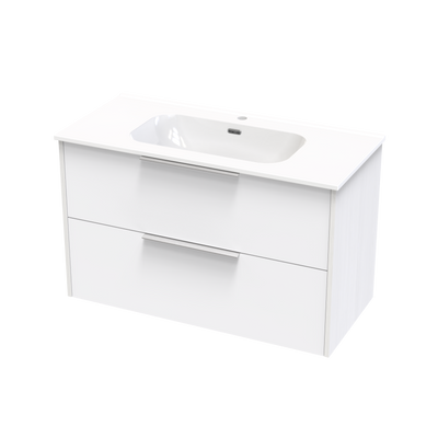 Nikau Aura 1000 Double Drawer Two Tone Wall Vanity