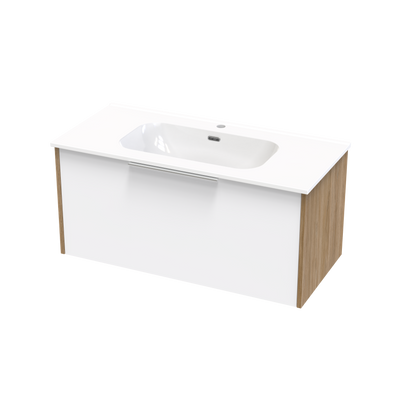 Nikau Aura 1000 Single Drawer Two Tone Wall Vanity
