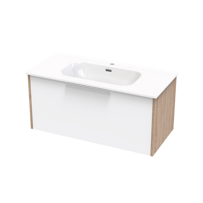 Nikau Aura 1000 Single Drawer Two Tone Wall Vanity