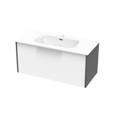 Nikau Aura 1000 Single Drawer Two Tone Wall Vanity
