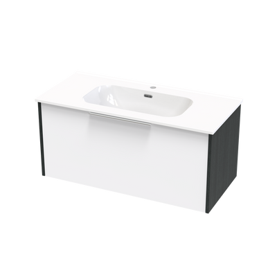 Nikau Aura 1000 Single Drawer Two Tone Wall Vanity