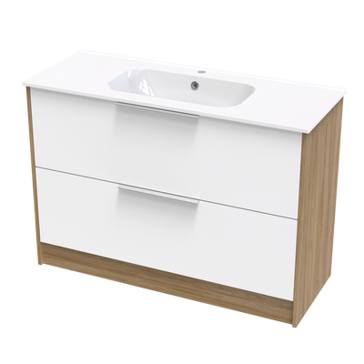 Nikau Aura 1200 Double Drawer Two Tone Floor Vanity