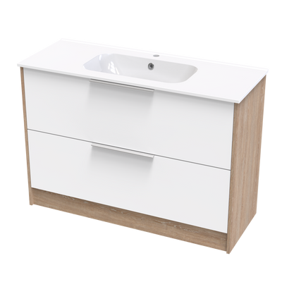 Nikau Aura 1200 Double Drawer Two Tone Floor Vanity