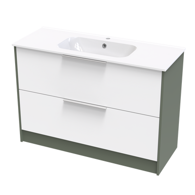 Nikau Aura 1200 Double Drawer Two Tone Floor Vanity