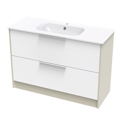 Nikau Aura 1200 Double Drawer Two Tone Floor Vanity