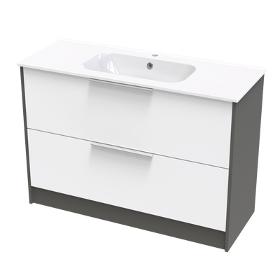 Nikau Aura 1200 Double Drawer Two Tone Floor Vanity