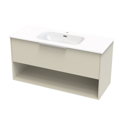 Nikau Aura 1200 Drawer Open Shelf Wall Vanity