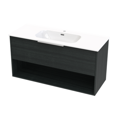 Nikau Aura 1200 Drawer Open Shelf Wall Vanity