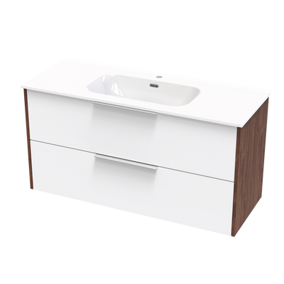 Nikau Aura 1200 Double Drawer Two Tone Wall Vanity