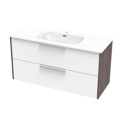 Nikau Aura 1200 Double Drawer Two Tone Wall Vanity