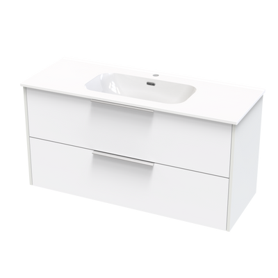 Nikau Aura 1200 Double Drawer Two Tone Wall Vanity